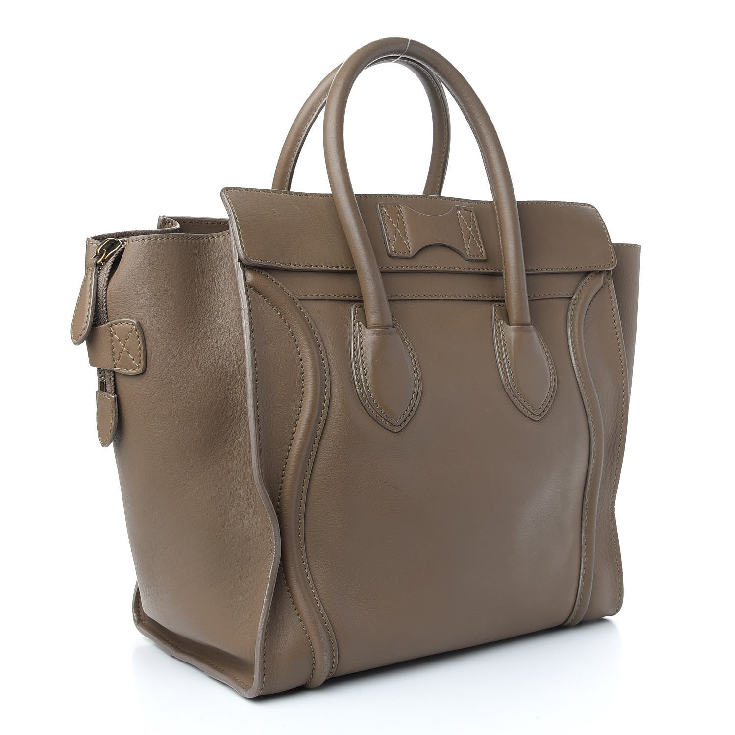 Celine Smooth Calfskin Mini Luggage Camel 3 of 9