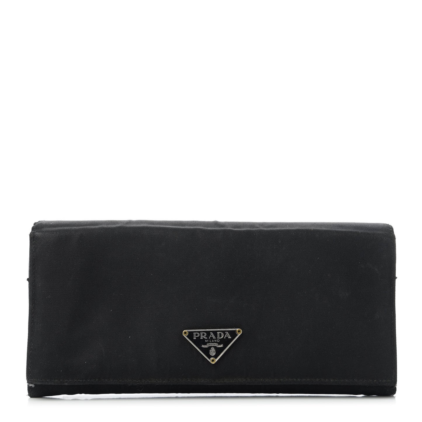 Tessuto Nylon Continental Flap Wallet Black
