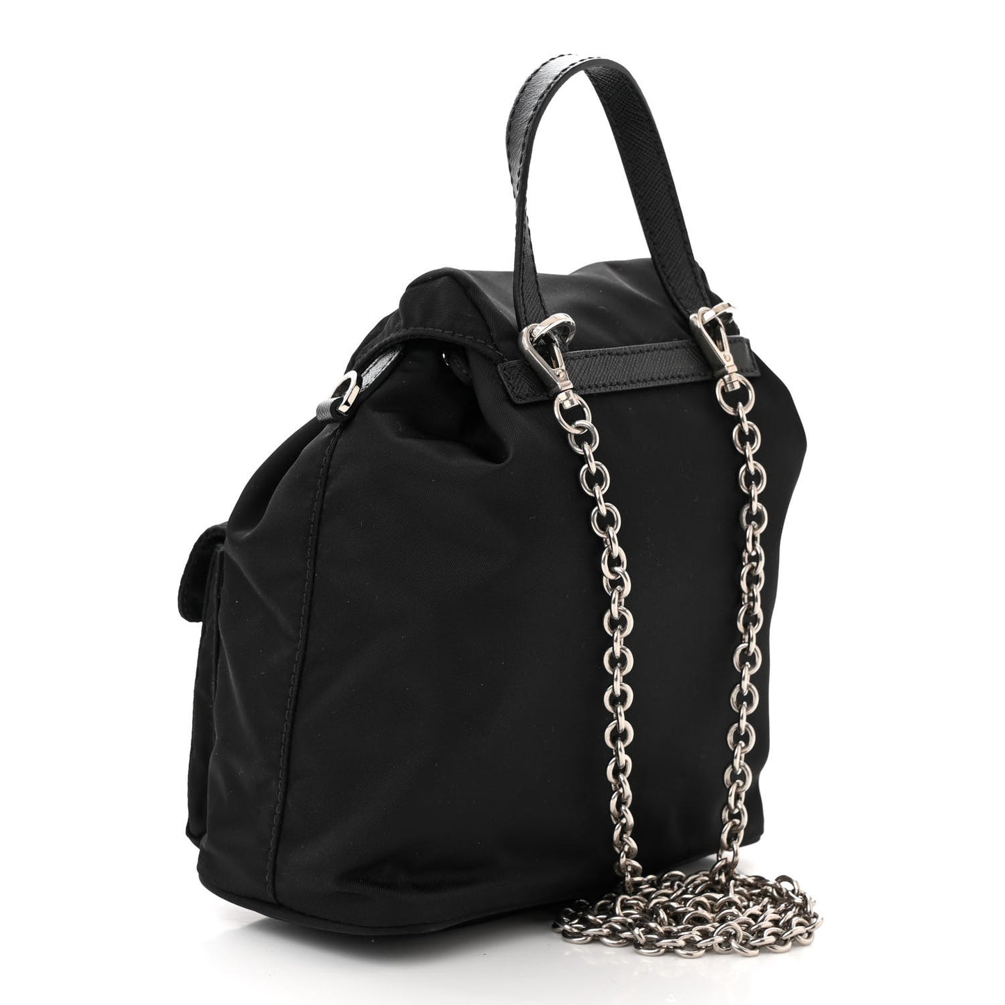 Nylon Vela Mini Crossbody Backpack Black