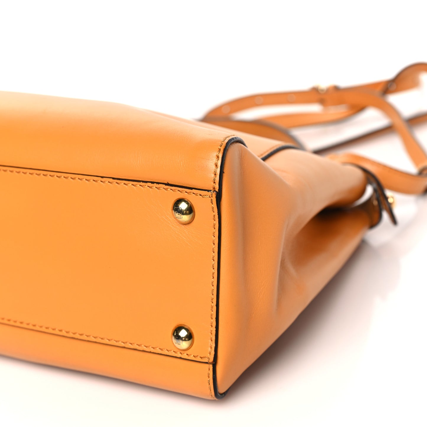 Vitello Morgan Shiny Nappa Medium Peekaboo Iconic Satchel Giallo Syrup Tobacco Black