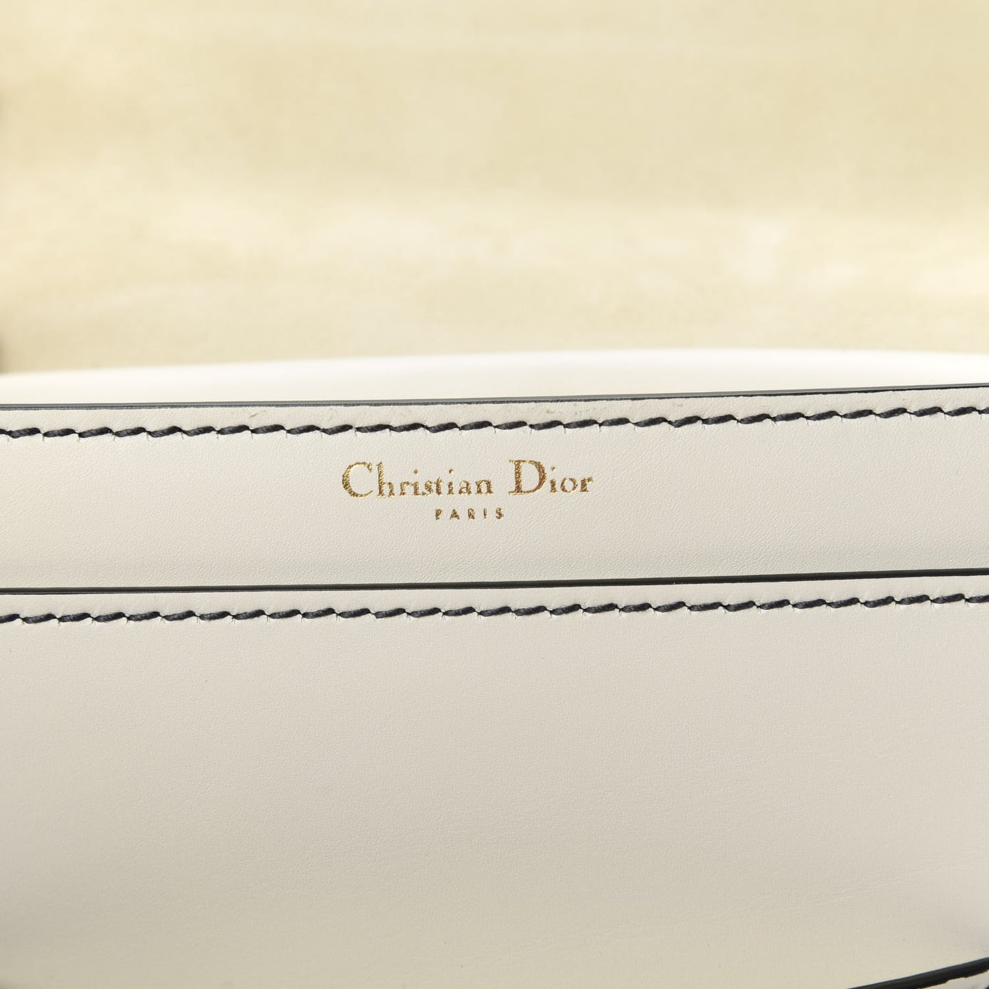 Calfskin J'Adior Chain Flap Bag Off White