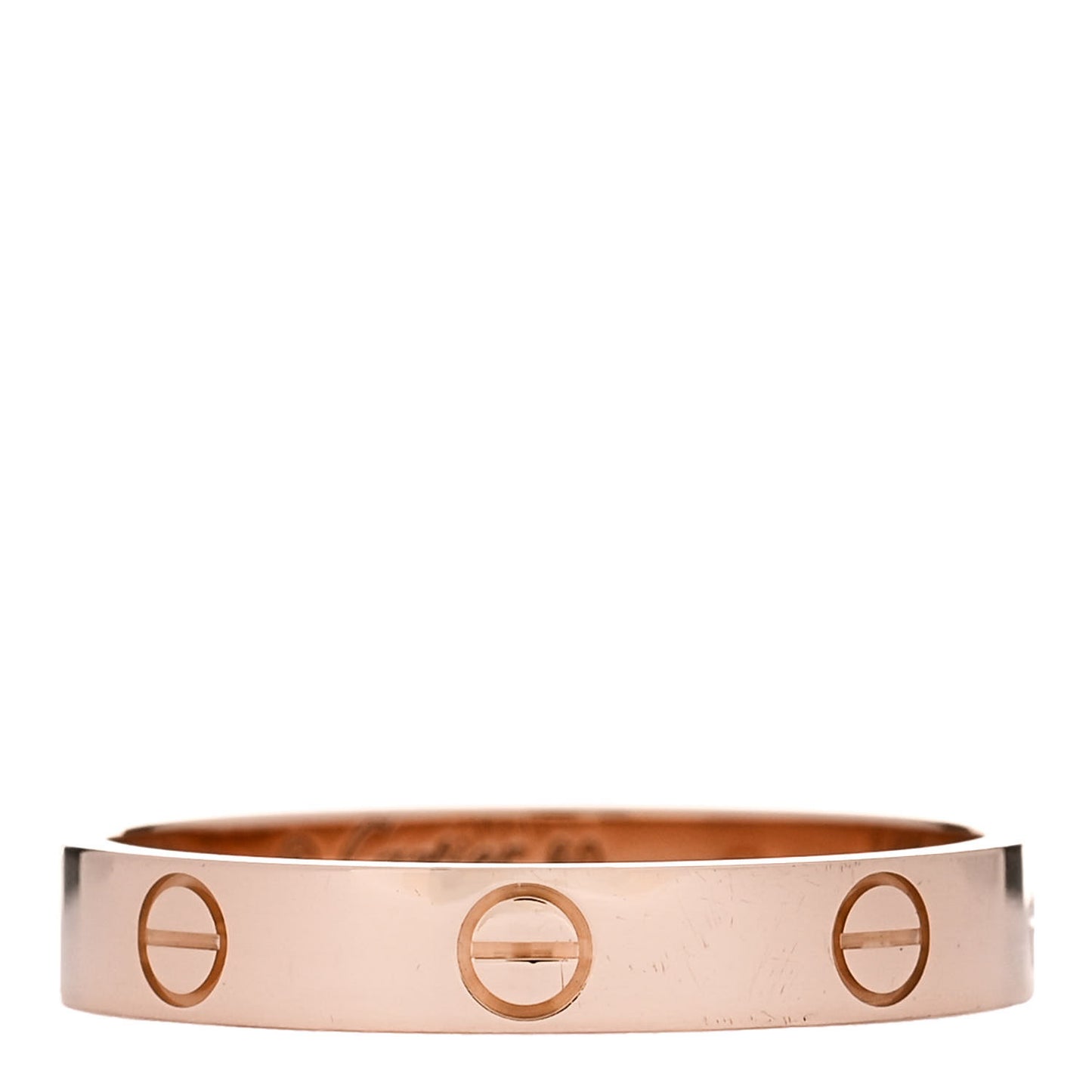 18K Pink Gold 3.5mm LOVE Wedding Band Ring 60 9.25