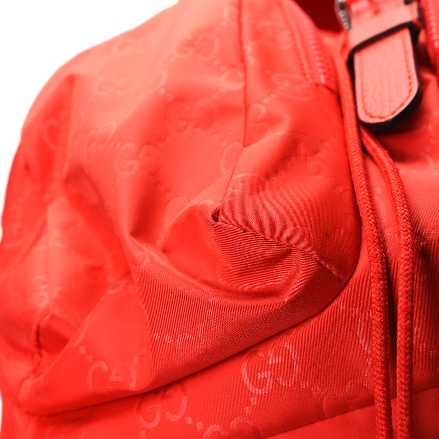 Nylon Monogram Small Single Buckle Backpack Red
