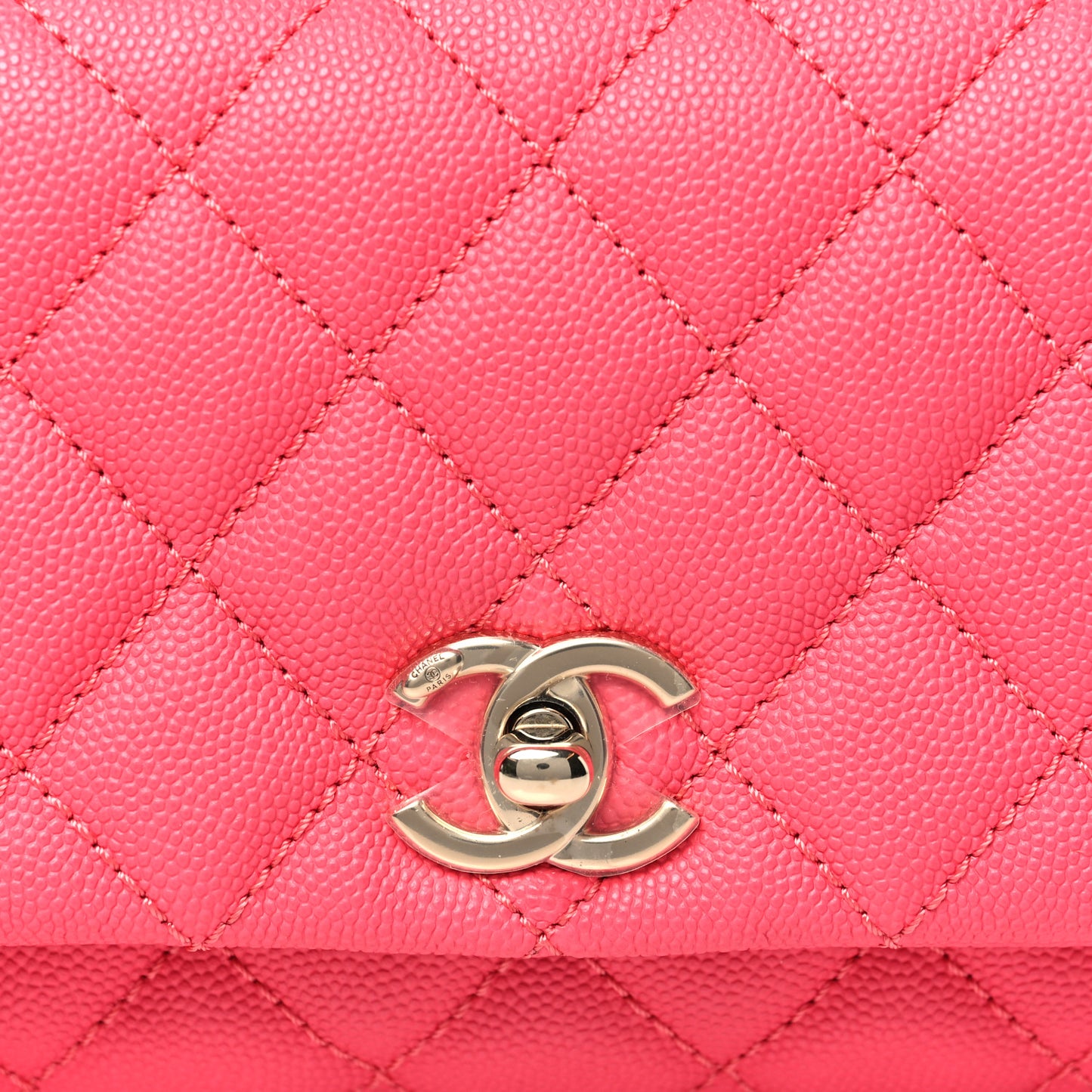 Caviar Quilted Extra Mini Coco Handle Flap Pink