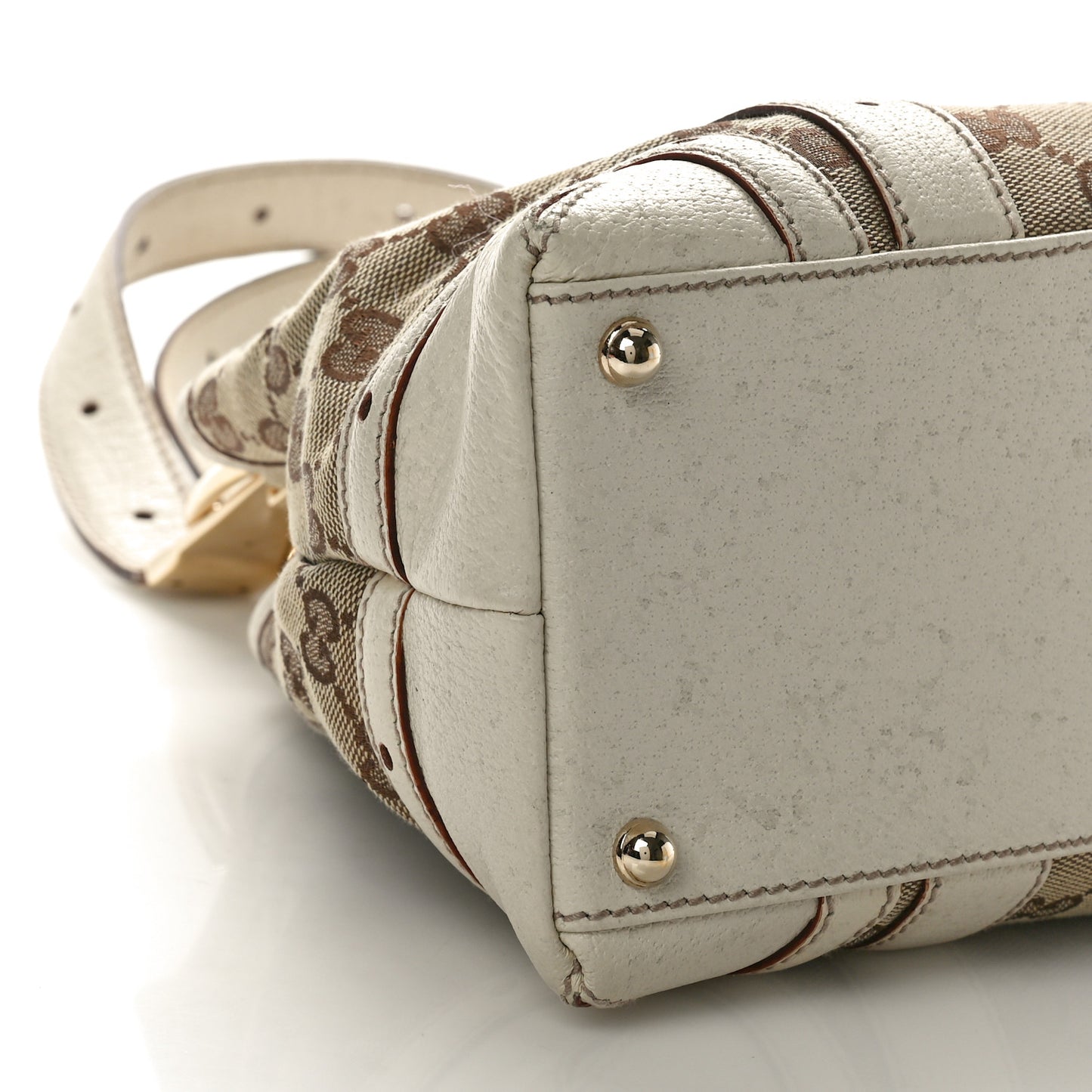 Monogram Horsebit Shoulder Bag Off White