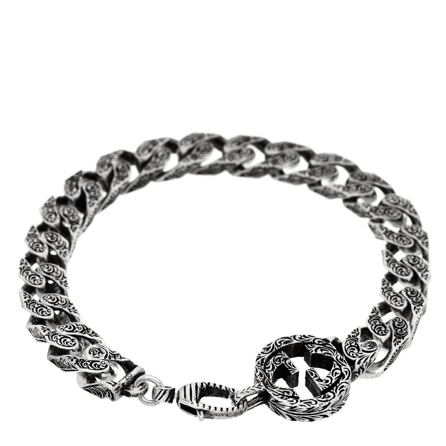 Sterling Silver Interlocking G Chain Bracelet