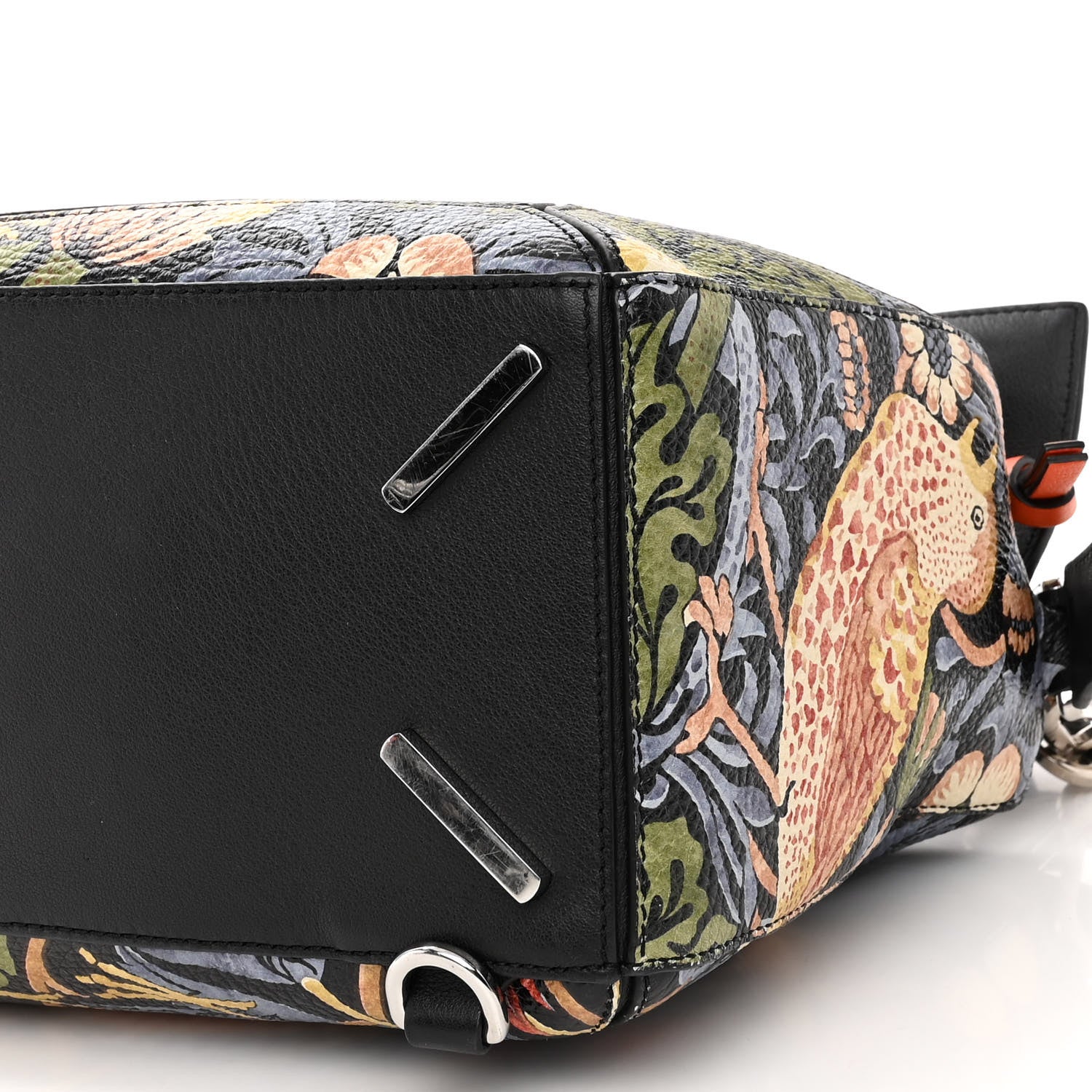 Loewe X WILLIAM MORRIS Calfskin Puzzle Bag Black Multicolor 9 of 9