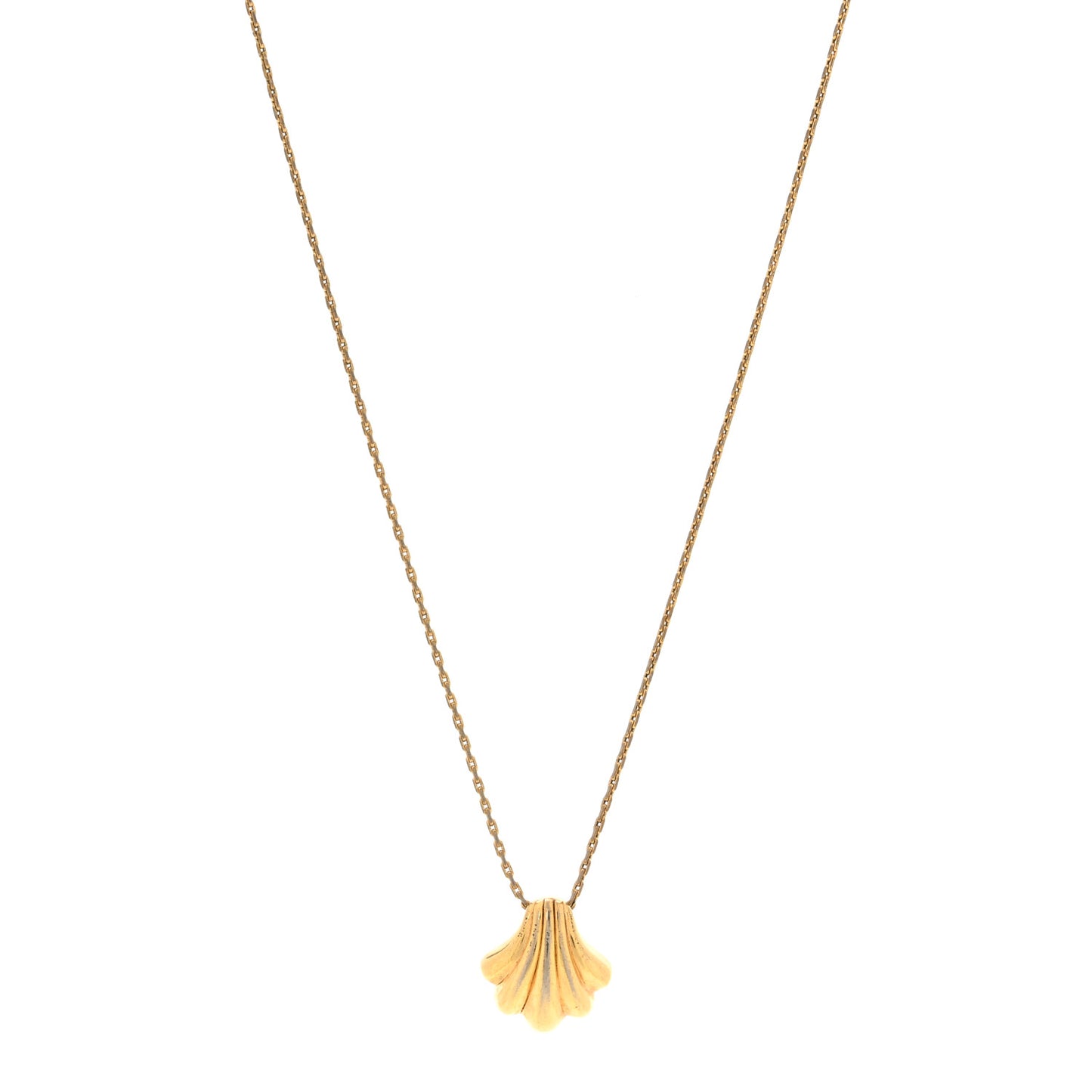 Metal Shell Necklace Gold