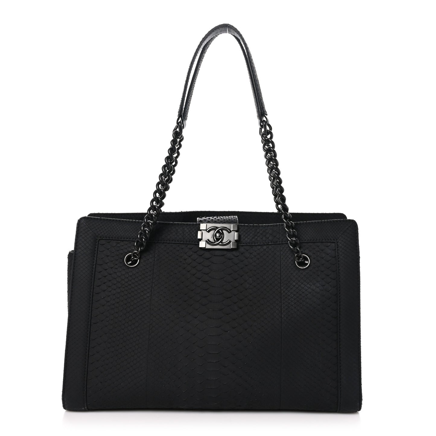 Snakeskin Boy Shopping Tote So Black