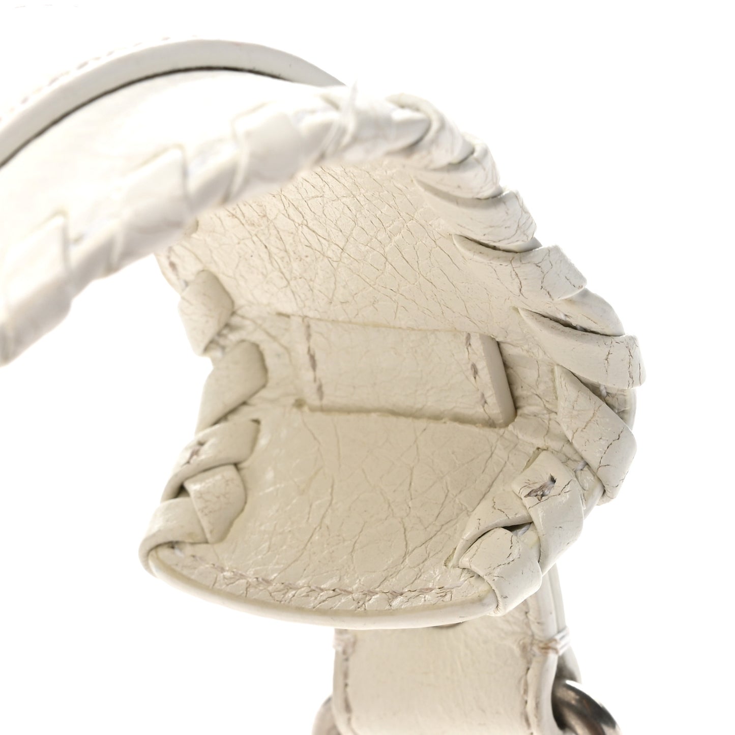 Agneau Arena Le Cagole Shoulder Bag XS Optic White