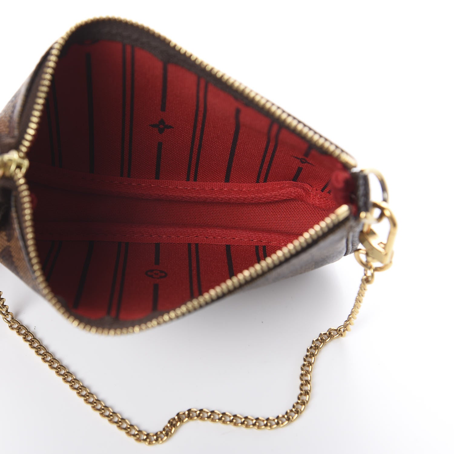 Louis Vuitton Damier Ebene Complice Trunks and Bags Mini Pochette Accessories Red 4 of 6
