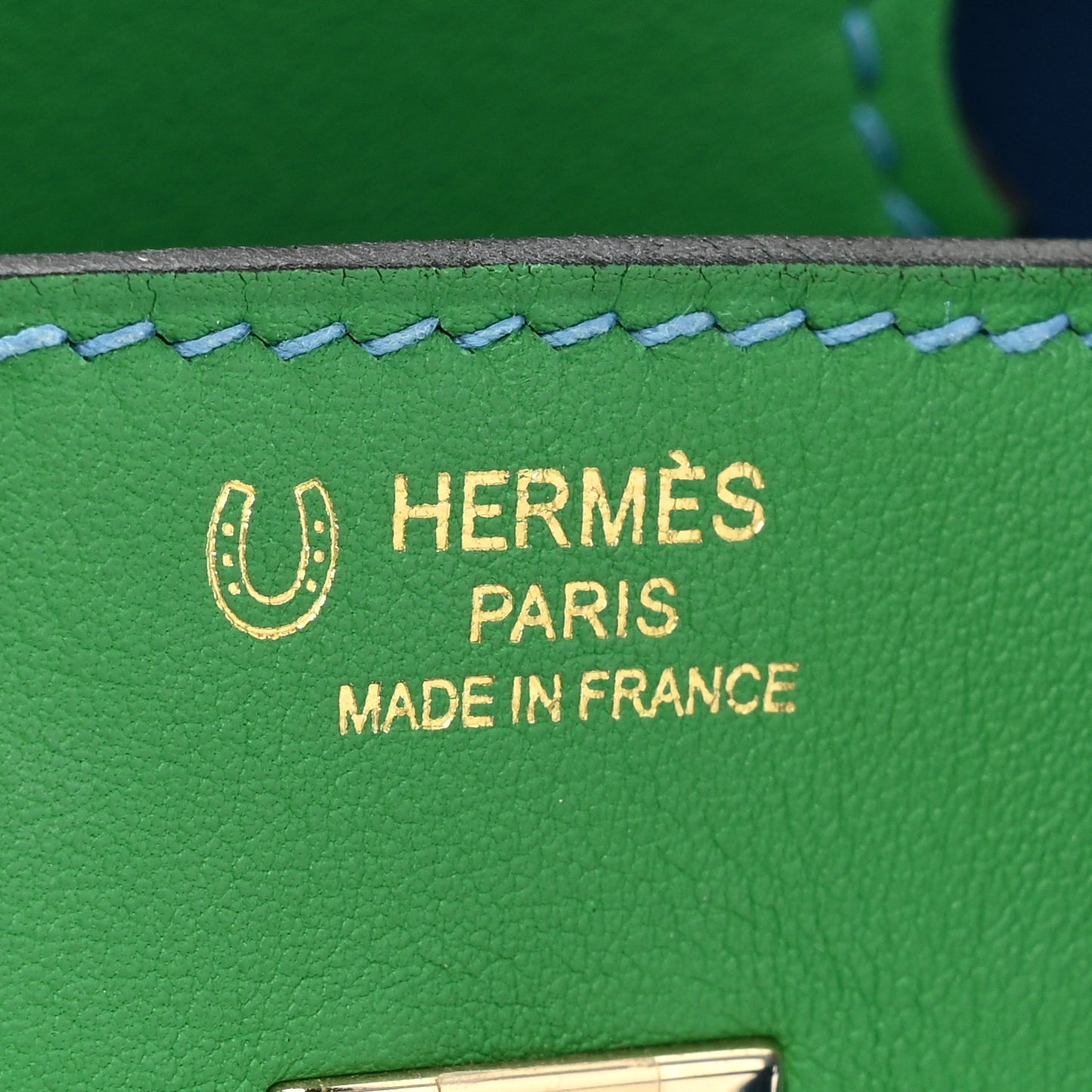 Swift Horseshoe Birkin 25 Vert Vertigo Bleu Hydra