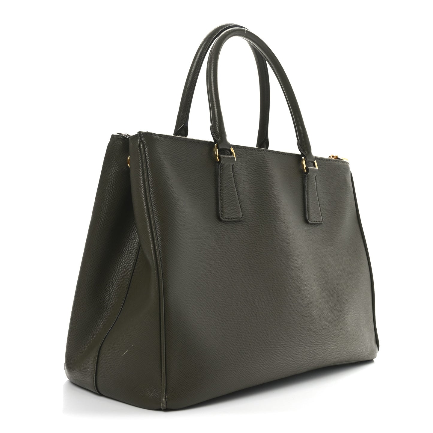 Saffiano Medium Galleria Double Zip Tote Militare