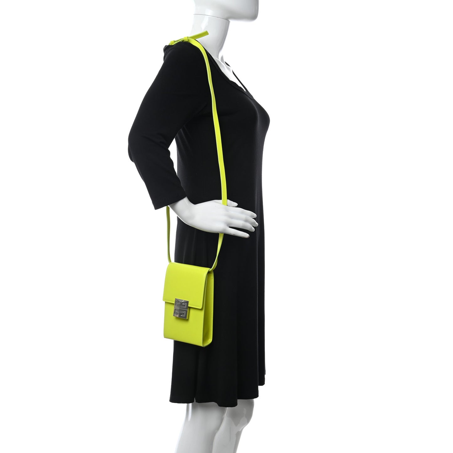 Box Calfskin Mini 4G Vertical Bag Fluo Yellow