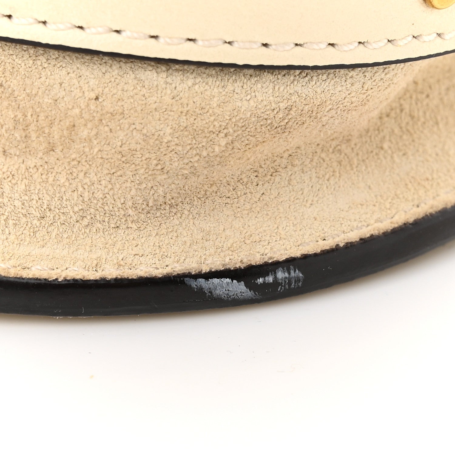 Chloe Calfskin Suede Small Nile Bracelet Bag Off White 11 of 15
