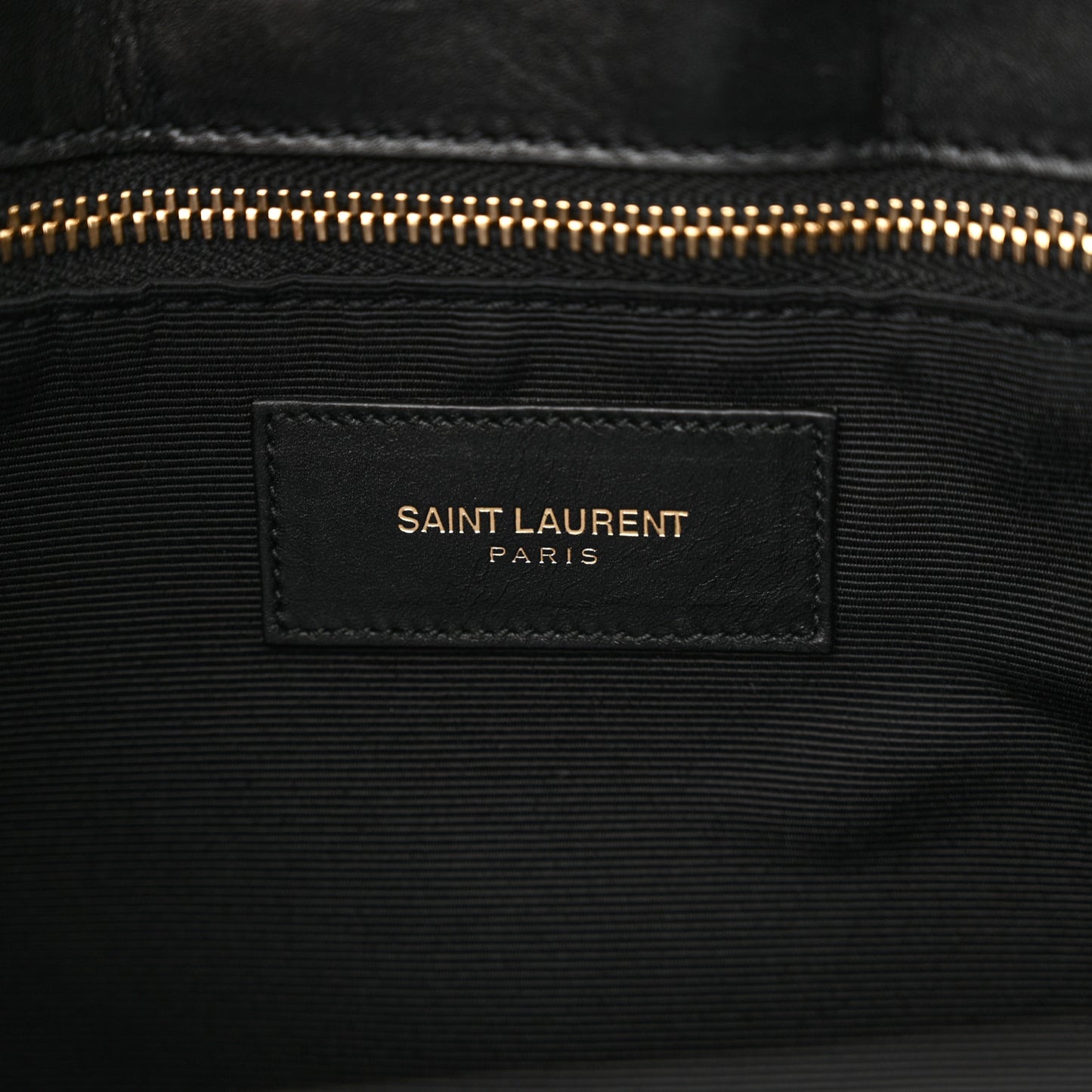 Lambskin Matelasse Chevron Monogram Shopping Bag Black