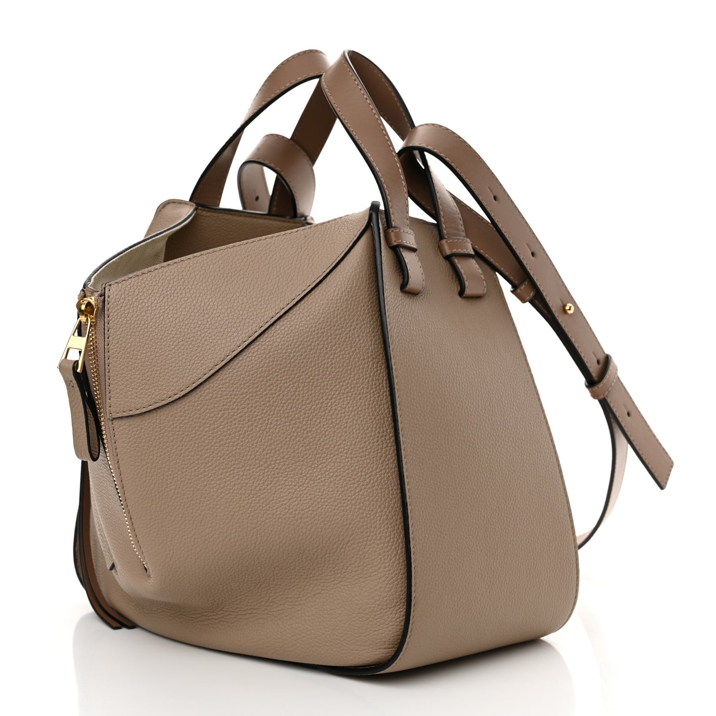 Calfskin Small Hammock Shoulder Bag Sand Mink