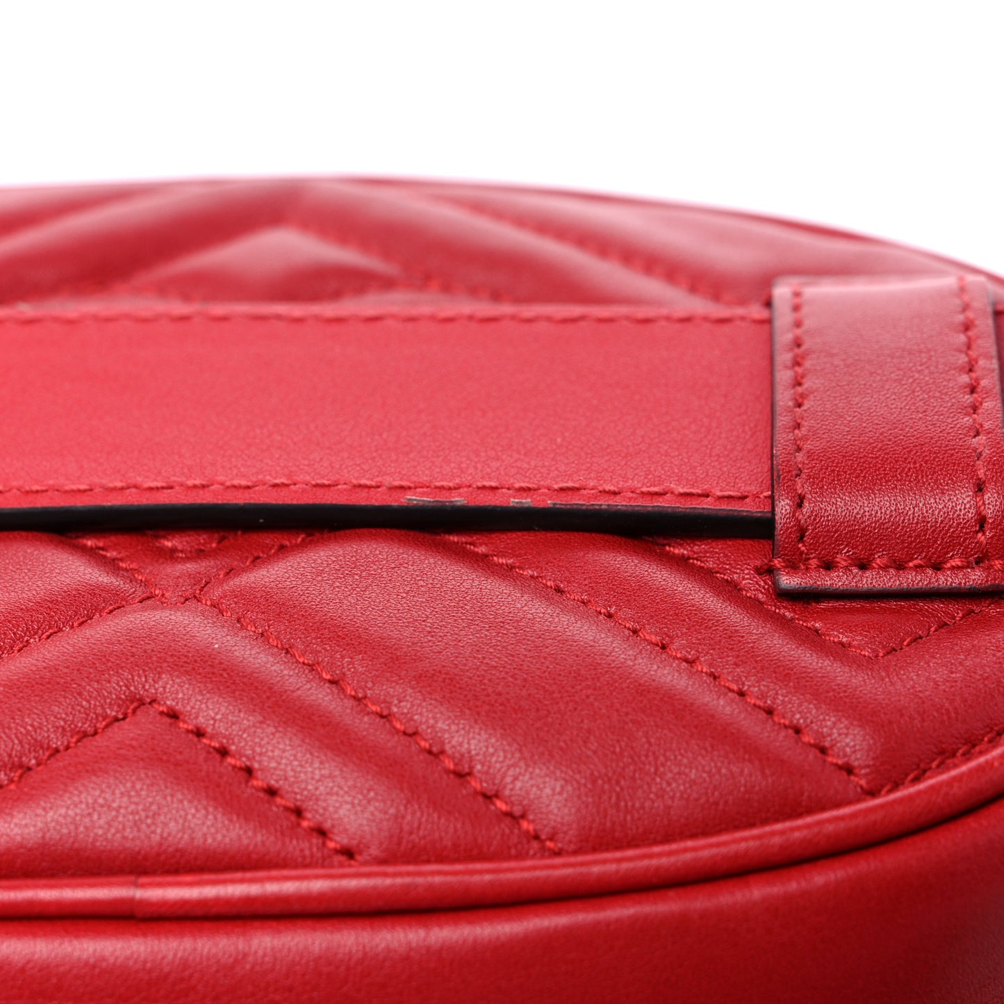 Calfskin Matelasse GG Marmont Belt Bag 95 38 Hibiscus Red