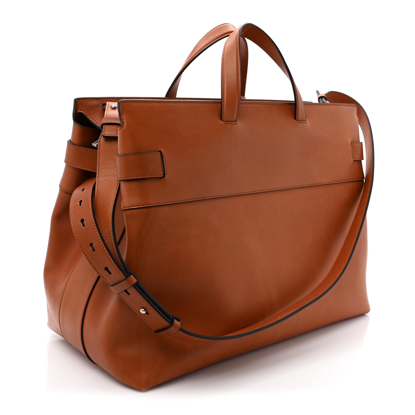 Calfskin Gancini Mens Tote Bag Vicuna