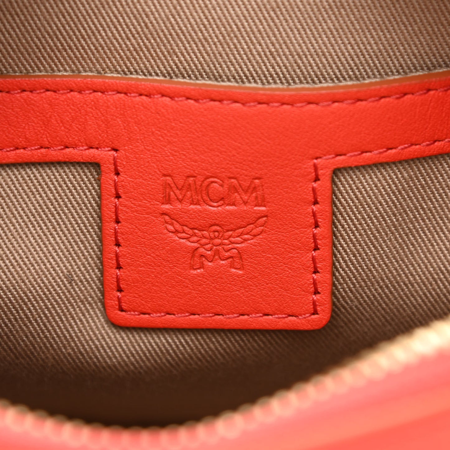 Calfskin Ottomar Monogram Klara Crossbody Bag Hot Coral