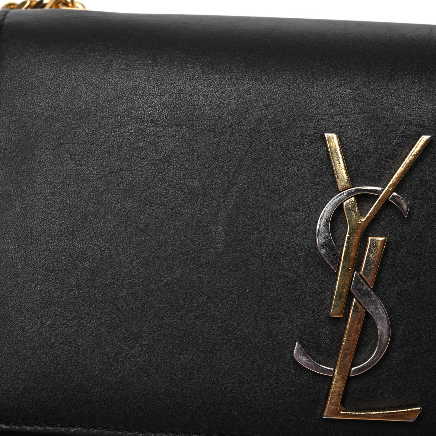 Calfskin Small Monogram Kate Satchel Black