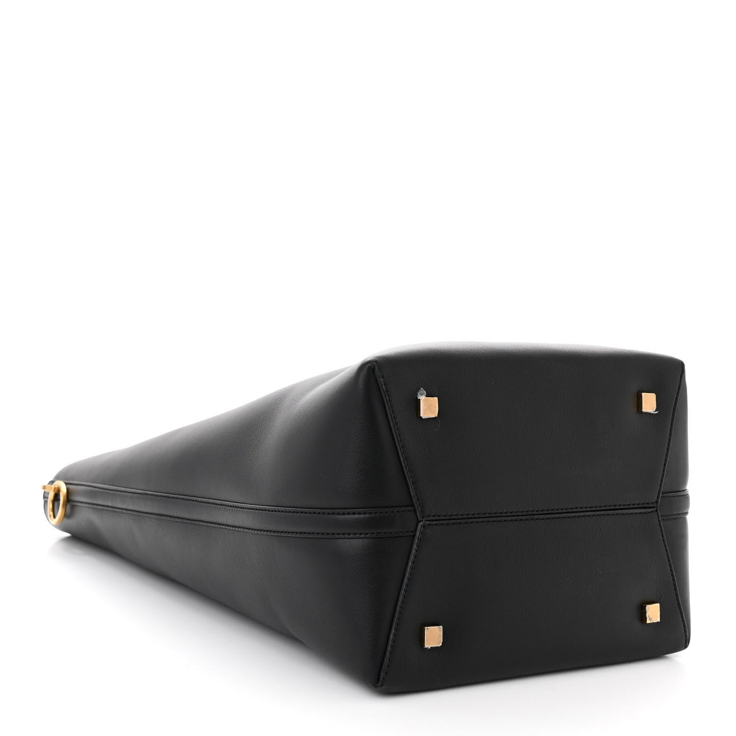 Shiny Calfskin Le 37 Long Bucket Bag Black