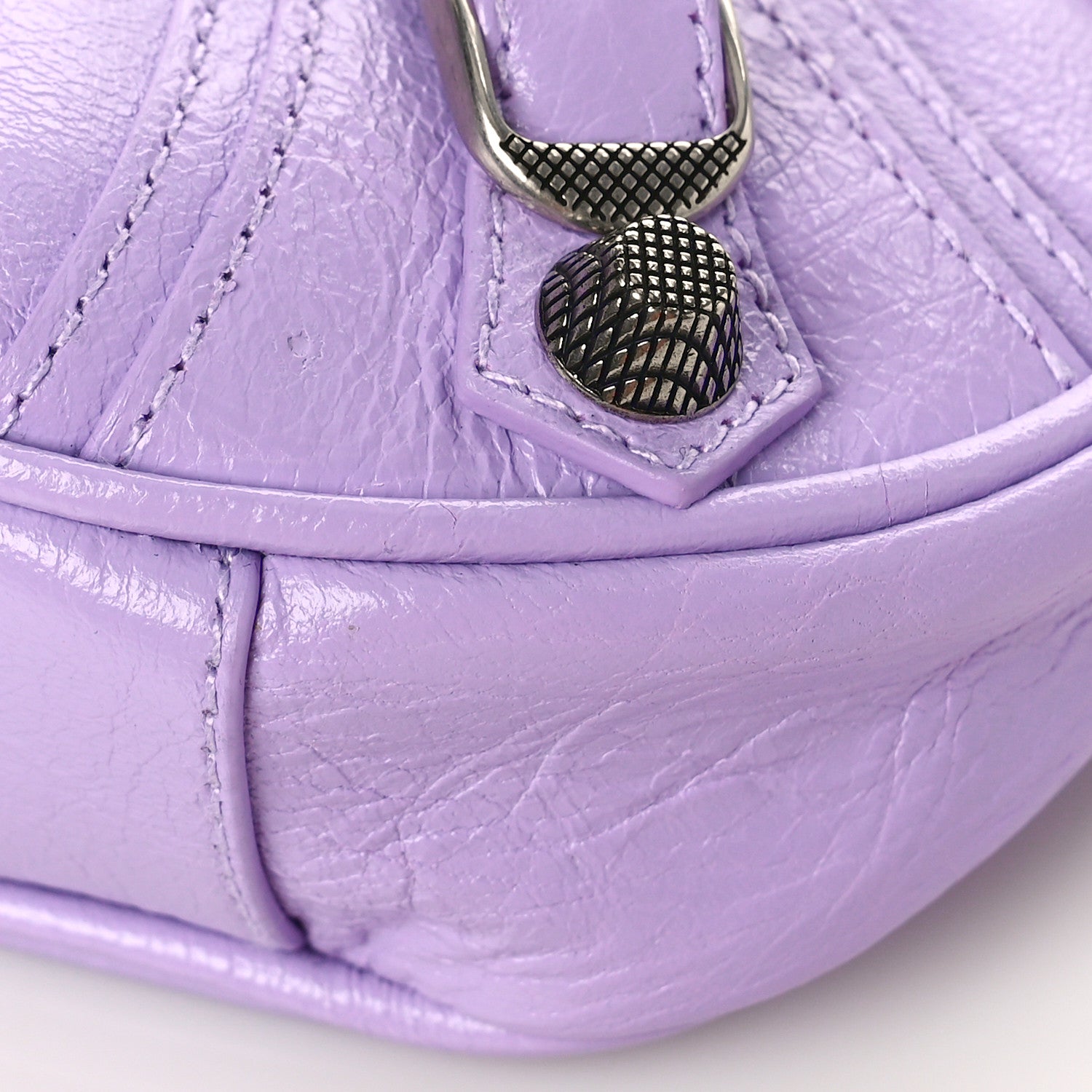 Balenciaga Agneau Arena Le Cagole Mini Purse With Chain Lilac 9 of 9