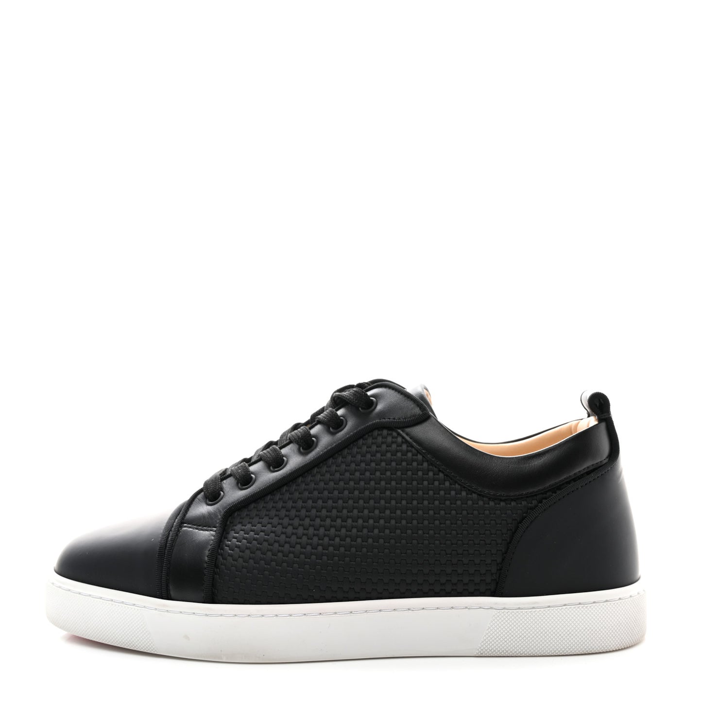 Calfskin Mens Low Top Sneaker 45 Black