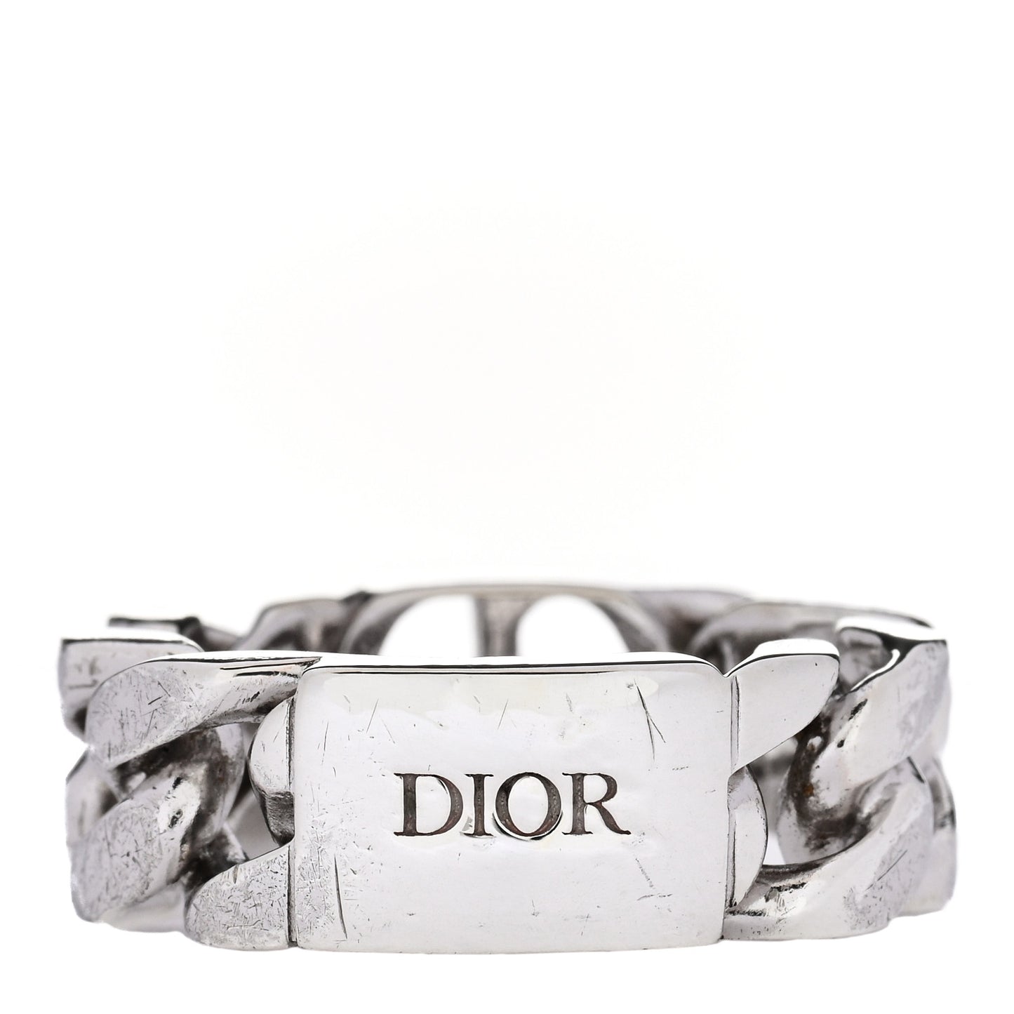 Sterling Silver CD Icon Chain Link Ring 60 9.25