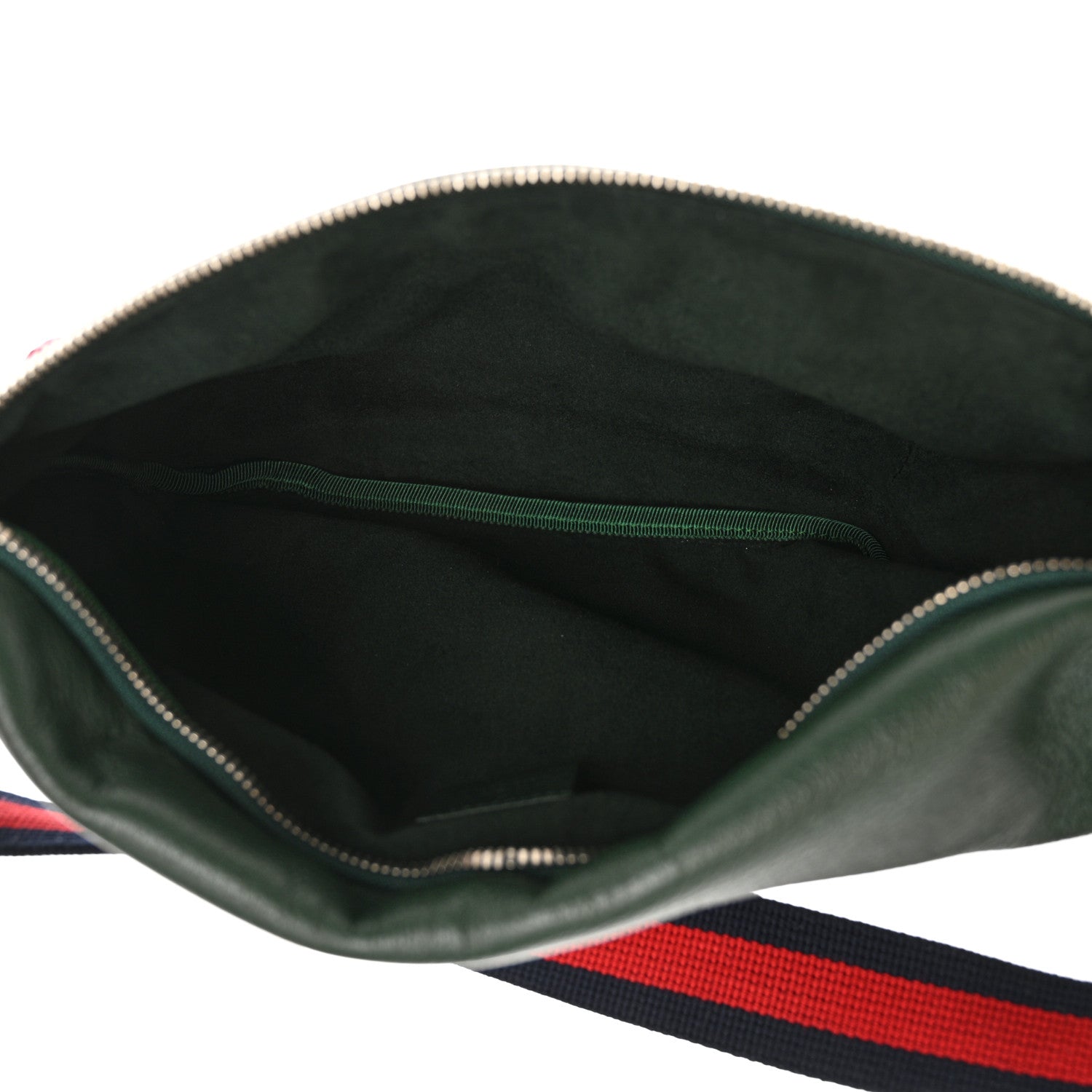 Gucci Grained Calfskin Crystal Embellished Small Belt Bag Green 5 of 10