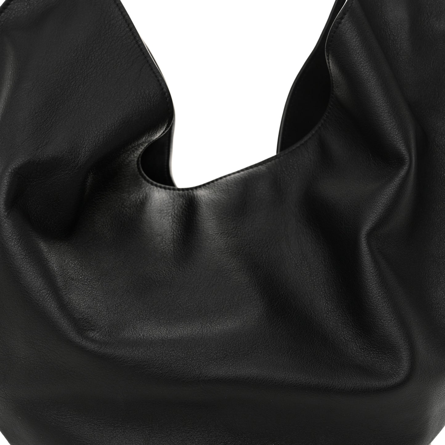 Calfskin Medium Lotus Tote Black
