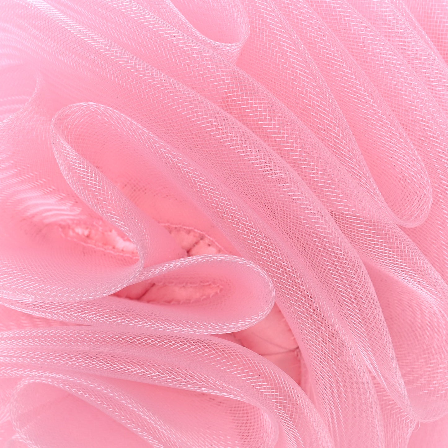 Tulle Mesh Pom Bag Cradle Pink