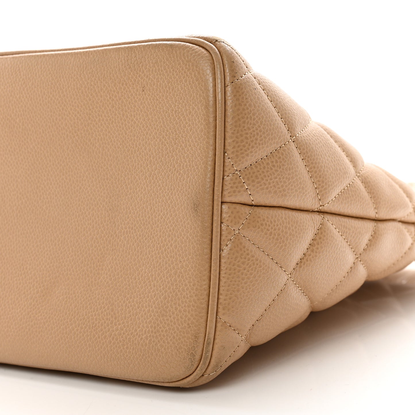 Caviar Quilted Medallion Tote Beige