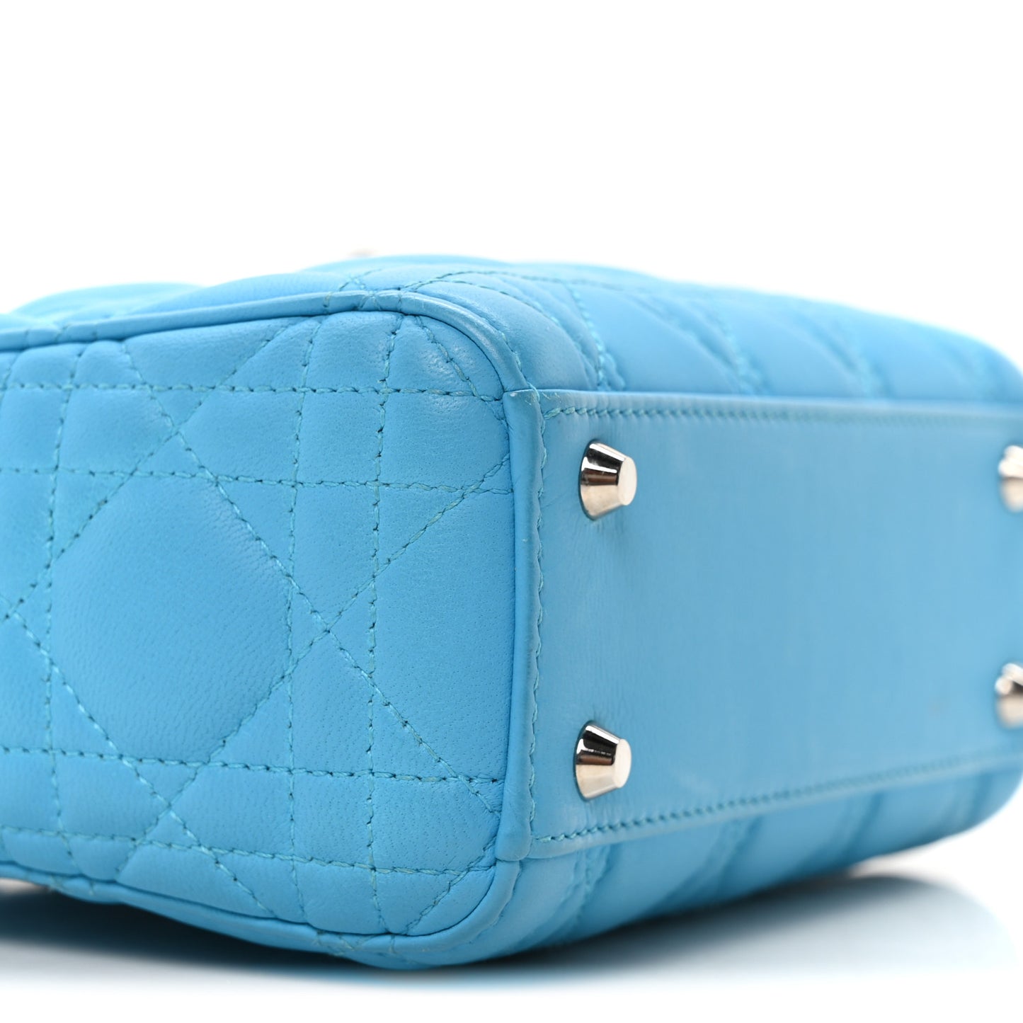 Lambskin Cannage Mini Lady Dior Blue