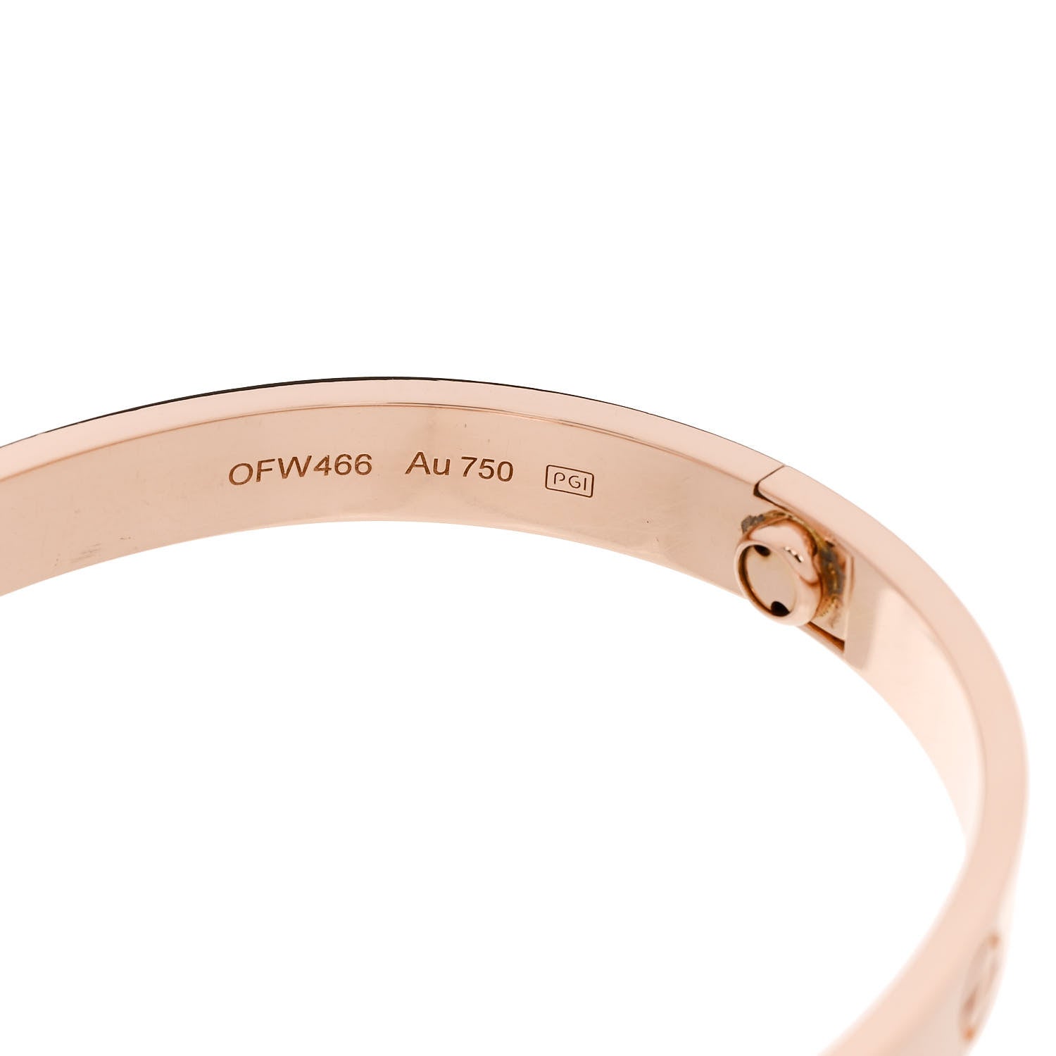 Cartier 18K Pink Gold LOVE Bracelet 17 7 of 8