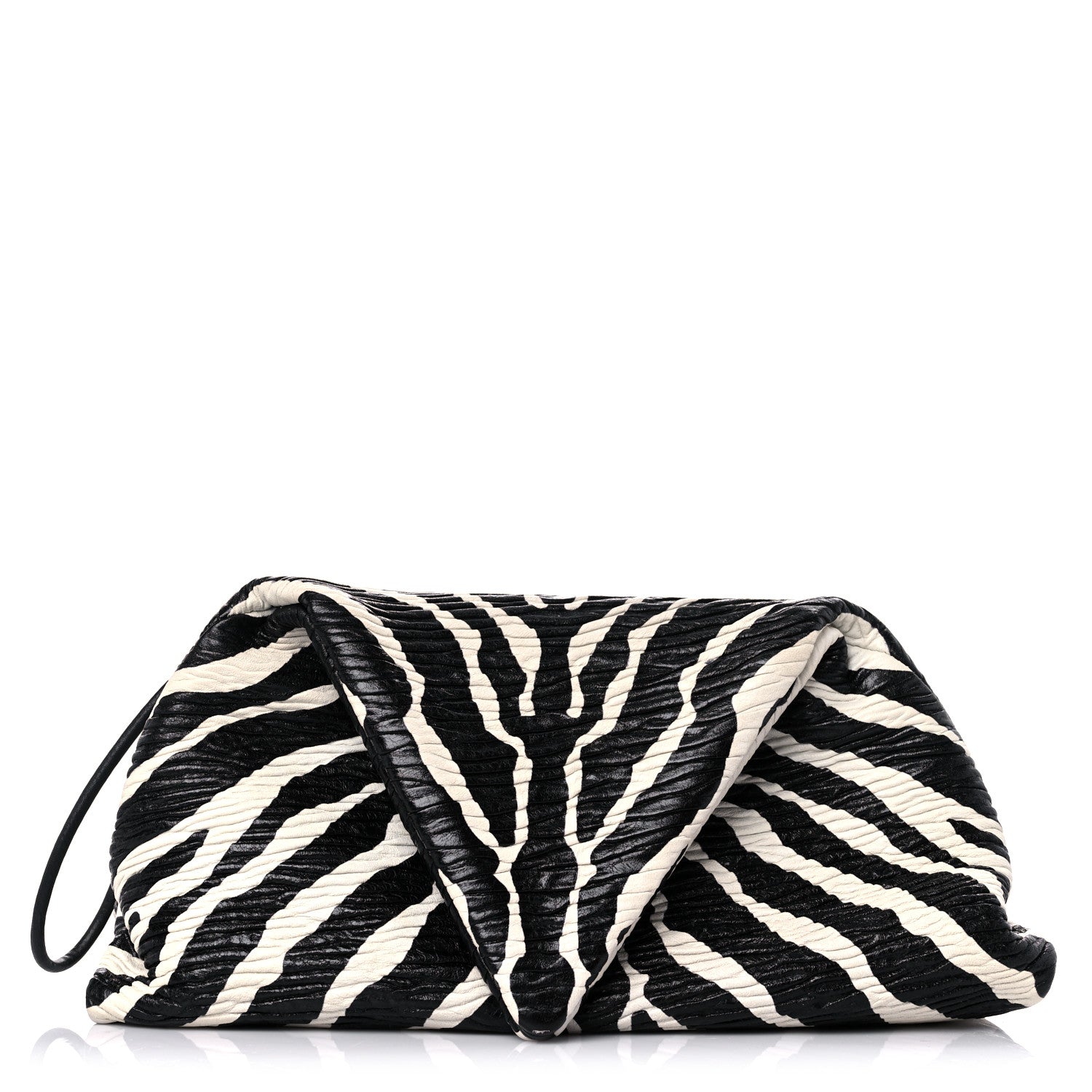Bottega Veneta Nappa BV Trine Clutch Zebra 1092960 – FASHIONPHILE
