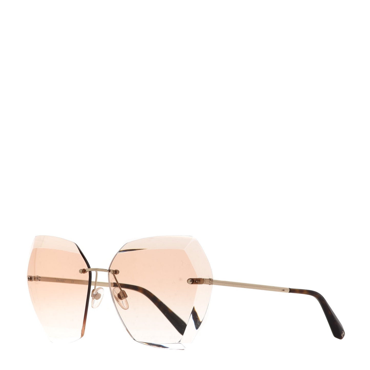 Cat Eye Sunglasses 71180 Gold Brown