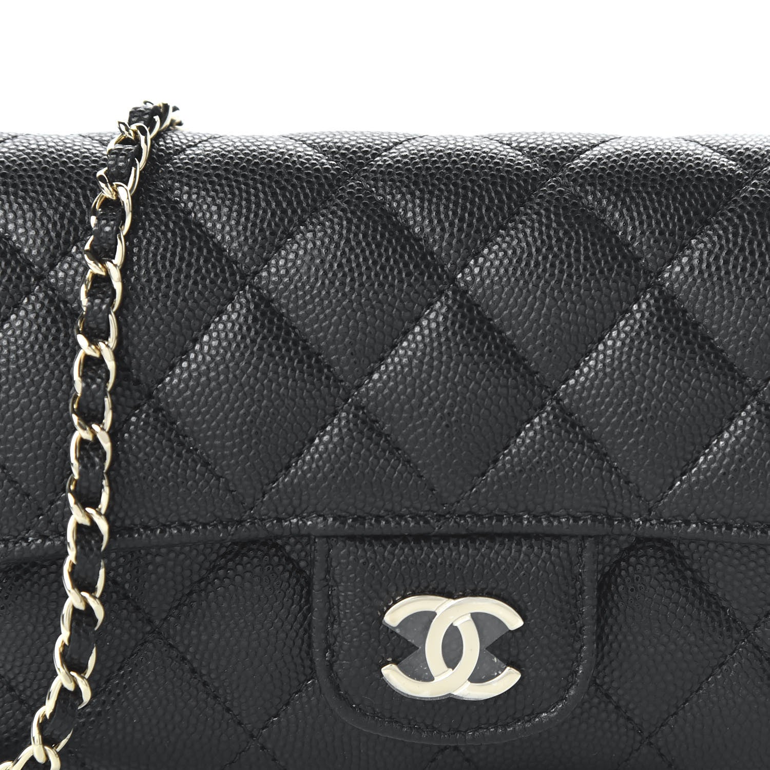 Chanel Caviar Quilted Glasses Case With Chain Black 11 of 12