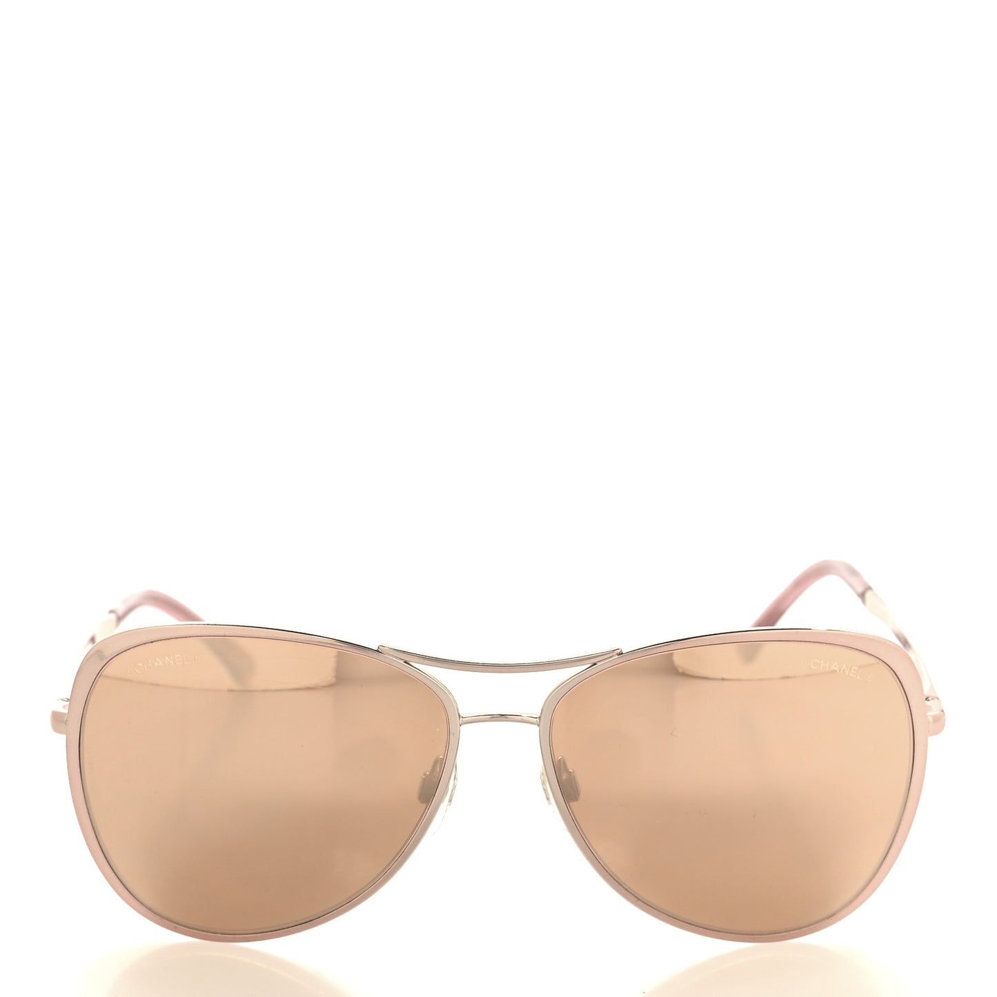 Metal Mirrored Pilot Summer Sunglasses 4223 Pink Gold