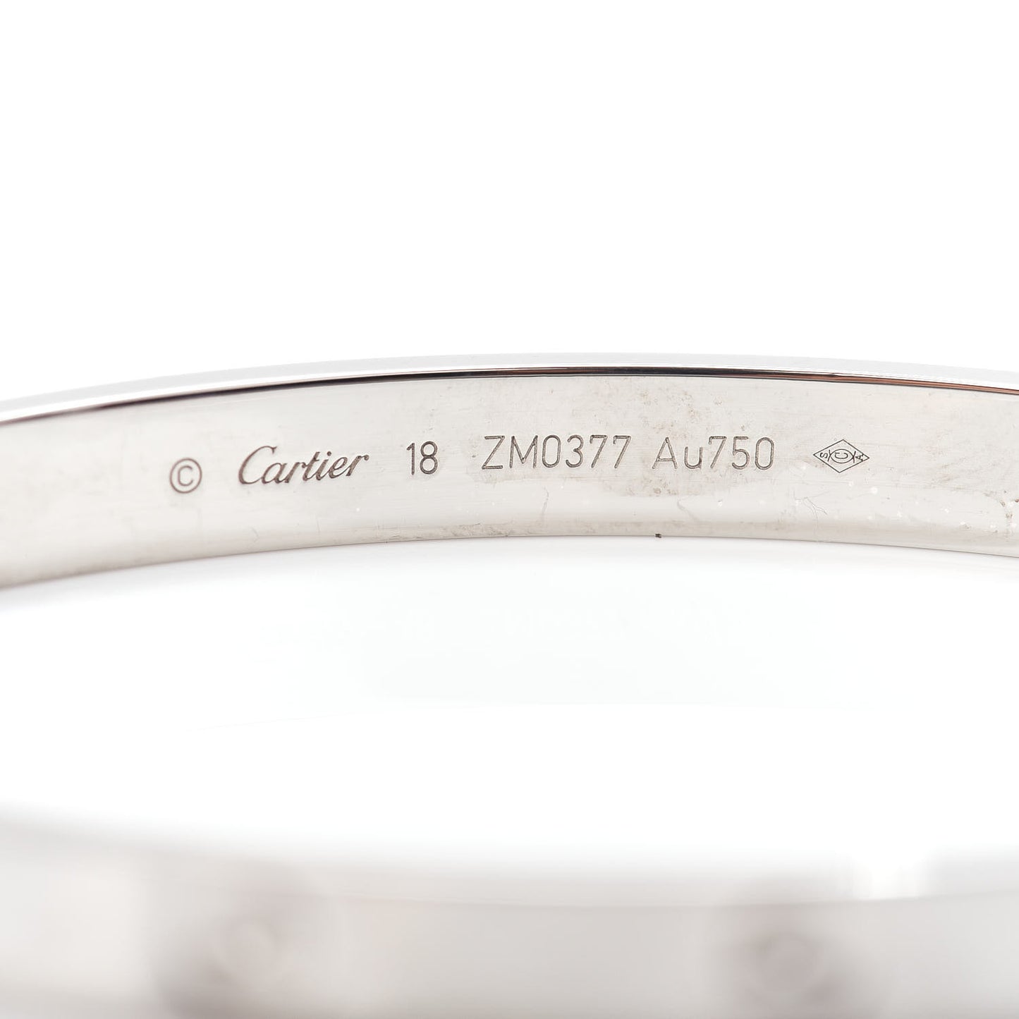 18K White Gold LOVE Bracelet 18