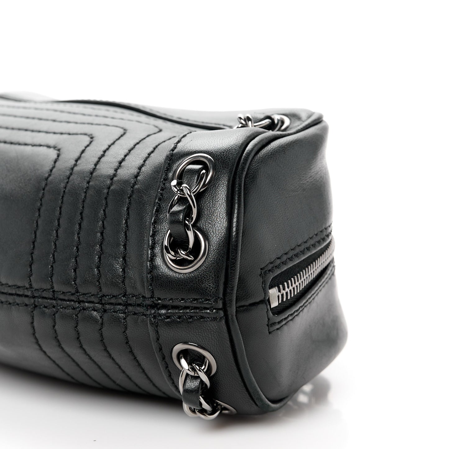 Lambskin Lax Small Tassel Shoulder Bag Black