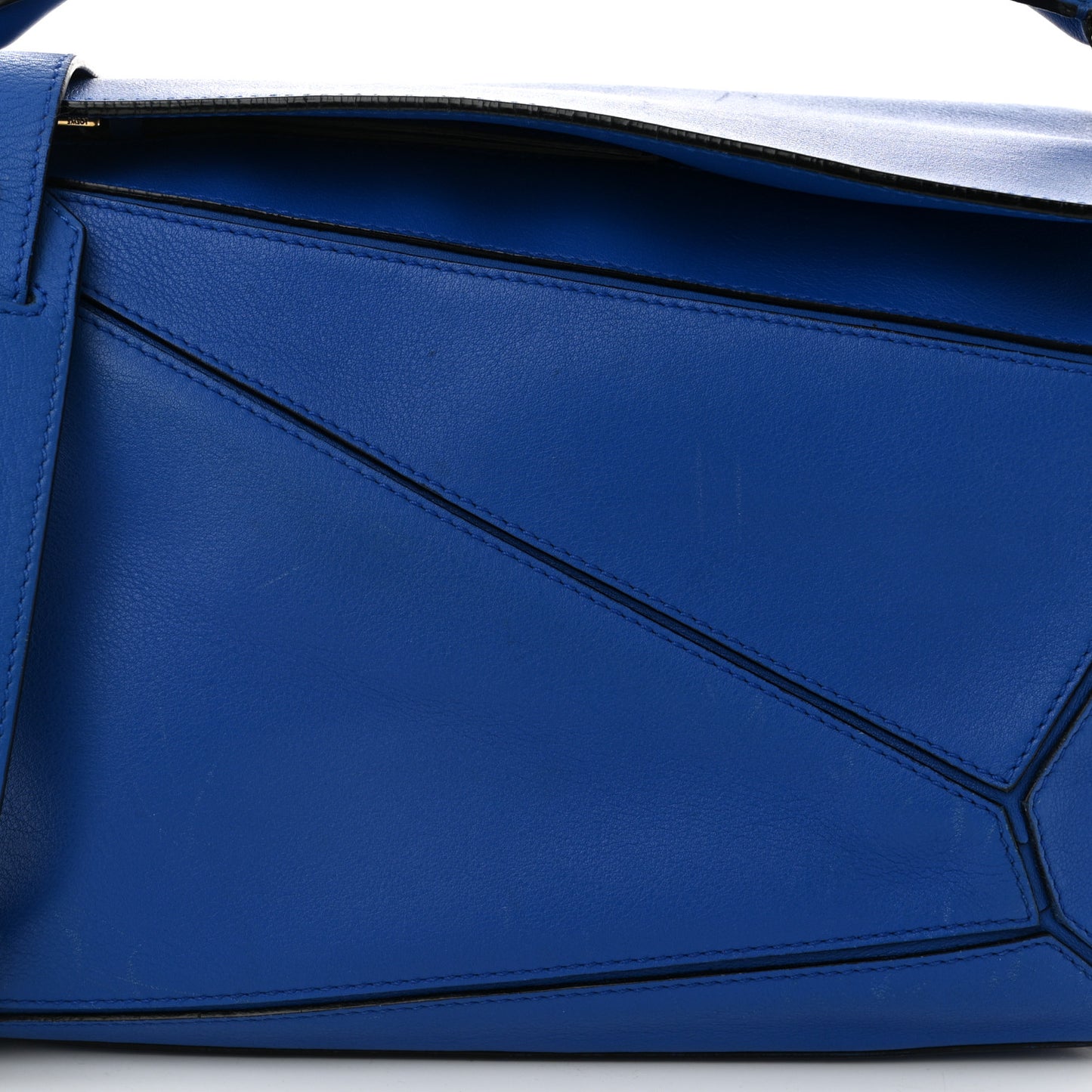 Calfskin Medium Puzzle Bag Electric Blue