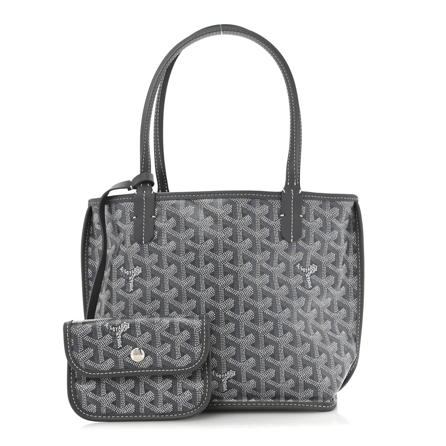 Goyardine Reversible Mini Anjou Grey