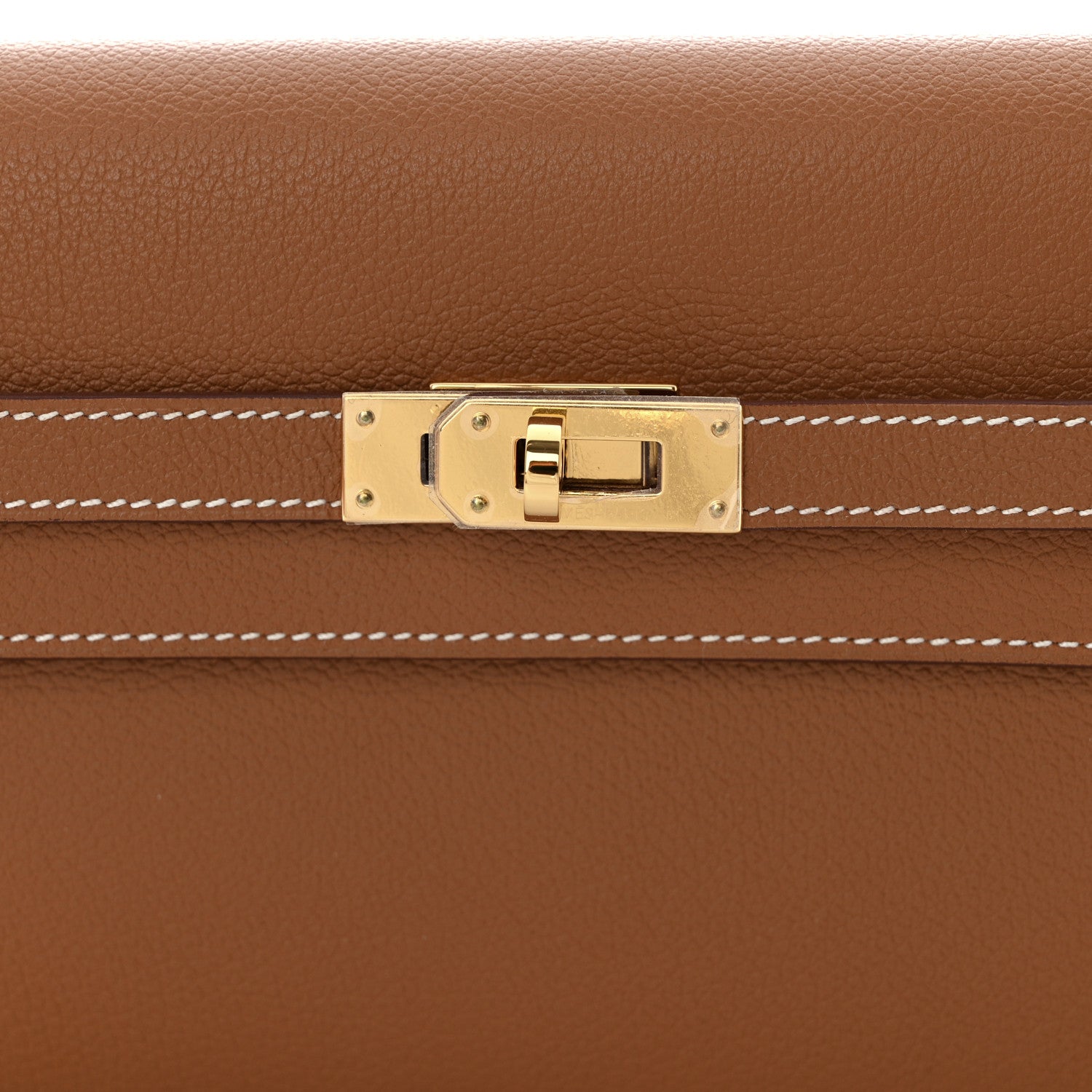 Hermes Evercolor Kelly Wallet To Go Gold 8 of 11