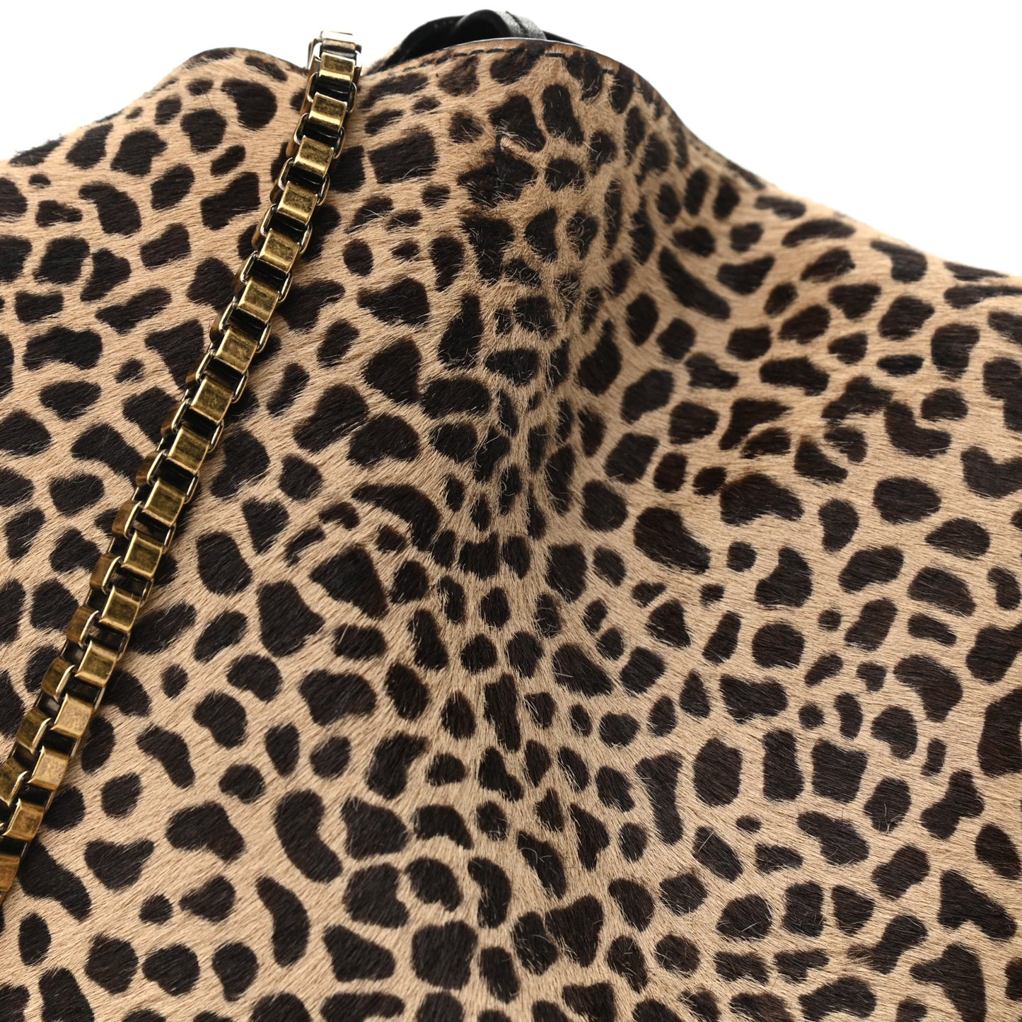 Pony Effect Calfskin Giraffe Print Small Suzanne Hobo Natural
