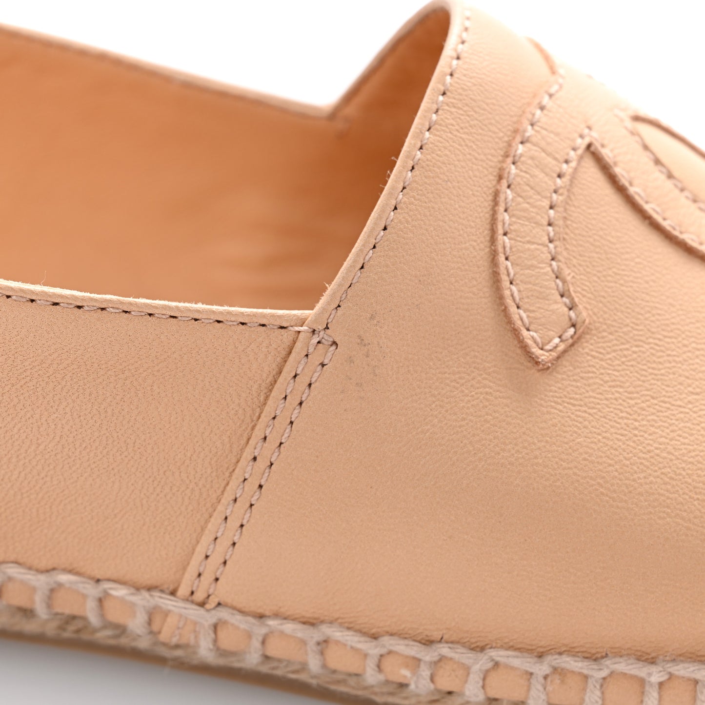 Lambskin CC Espadrilles 35 Beige Black