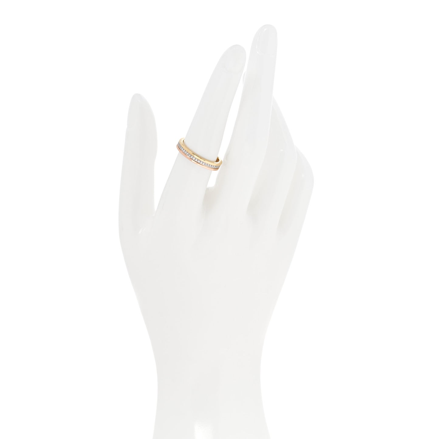 18K White Yellow Pink Gold Diamond 3.5mm Vendome Louis Cartier Wedding Band Ring 54 6.75