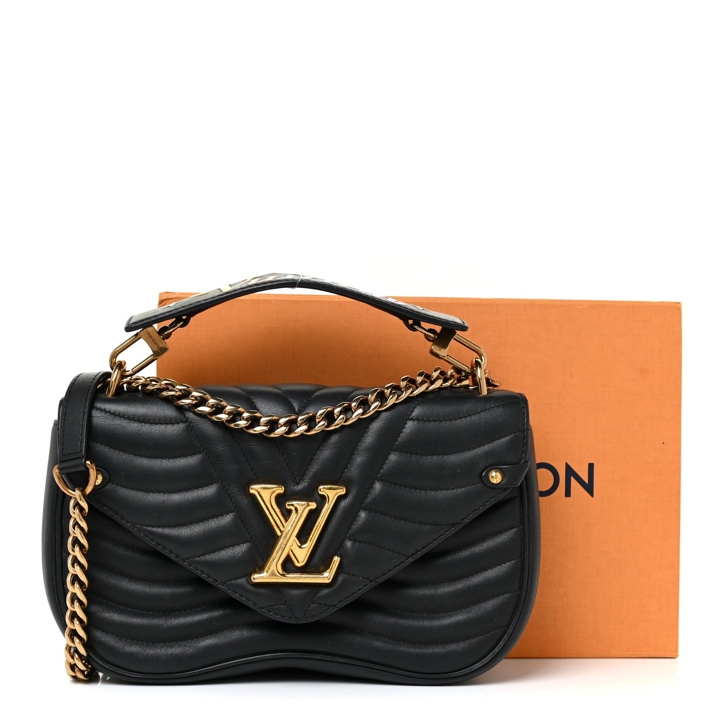 Calfskin New Wave Chain MM Black