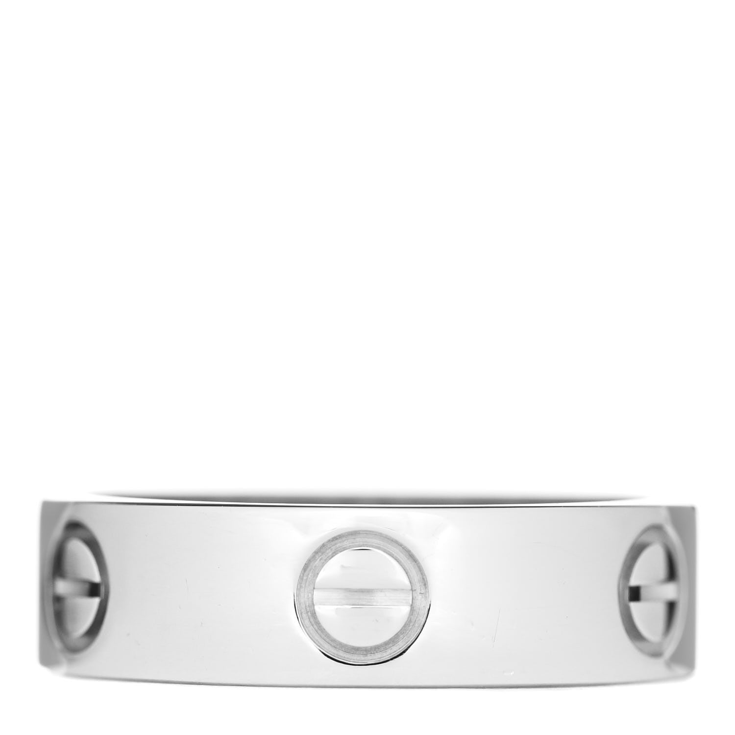 Cartier 18K White Gold 5.5mm LOVE Ring 56 7.5 1 of 6