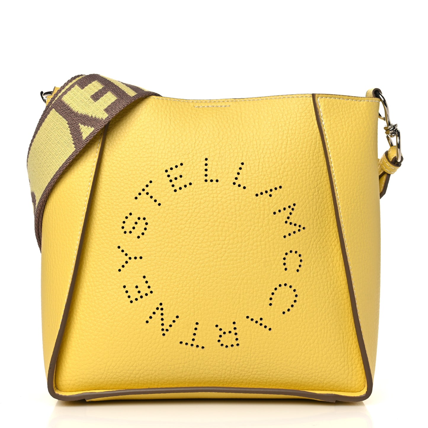 Eco Alter Nappa Perforated Logo Mini Crossbody Banana